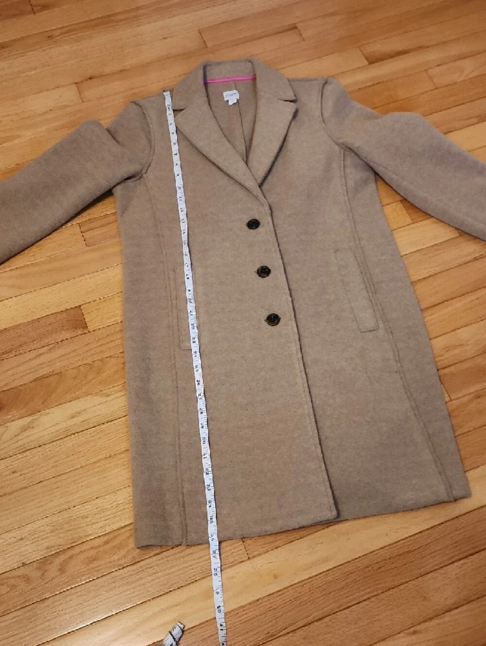 J. Crew Camel Tan Wool-Blend Single-Breasted Coat